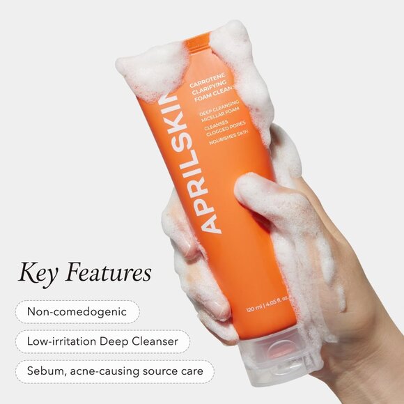Aprilskin Carrotene Clarifying Foam Cleanser-Vegan,Cruelty Free! Korean Skincare - Picture 1 of 6